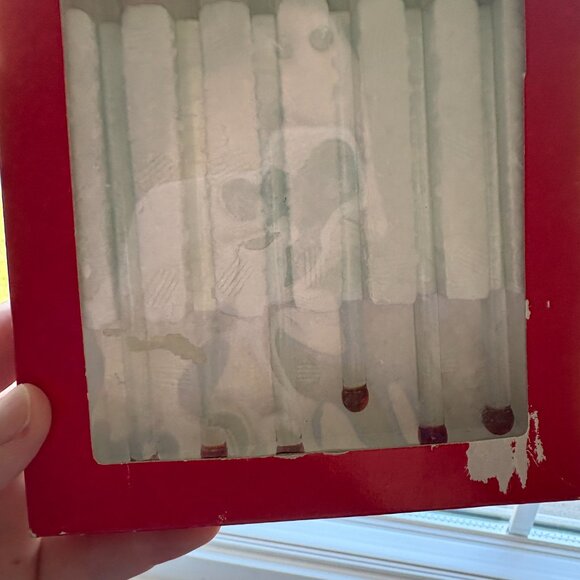 Vintage Hudson Bay Company Blown Glass Cocktail Swizzle Sticks Christmas Set 6 - Picture 5 of 8